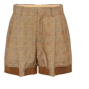 Chloe Brown and Tan Bermudas with Two-Tone Design